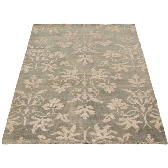 ECARPETGALLERY Tapis Noué à la Main pour Salon, Salle à Manger et Chambre à Coucher <br>Texturé Collection La Seda 4'11" x 7'11" en Vert