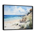 thumbnail image 2 of Designart "Serenity by the Ocean on the Beach II" Nautical & Beach Floater Framed Canvas Print, 2 of 7