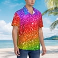 thumbnail image 5 of Easygdp Colorful Glitter Men's Hawaiian Shirts Print Lapel Short Sleeve for Beach, vacation, party, casual occasions - Small, 5 of 9