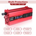 Yinleader Power Inverter 1000W Inverter DC 12V to AC 110V 120V Inverter with LCD Display, 4 AC Sockets