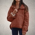 thumbnail image 2 of Manteau Grande Taille pour Femmes Mode Décontractée à Capuche Manches Longues Couleur Unie avec Ourlet Rond pour Confort Élégant, 2 of 5