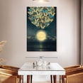 thumbnail image 3 of Elephant Stock The Rising Moon Wall Art - Vertical Canvas Wall Art - Living Room Wall Decor - Fantasy And Sci-fi Canvas - Blue And Yellow Decor By Paula Belle Flores - 34" x 51", 3 of 8
