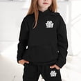 thumbnail image 2 of RMGVDSD Girls Outfits Set Casual Letter Print Hoodie Sweatshirts and Sweatpants 2 Piece Outfit Kids Fashion Sweatsuits Fall Winter Clothes 12-13 Years, 2 of 4