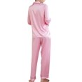 thumbnail image 3 of Women's Silk Satin Pajama Set 2Pcs long sleeve Bridal Bridesmaid PJs Sleepwear, 3 of 7
