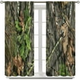 thumbnail image 2 of Camo Forest Curtains,Camouflage Tree Conifer Oak Branches Leaves Mossy Hunting Lodge Camp Cabin Theme Windows Curtain for Bedroom Living Room Home Decor 42x63in Blackout, 2 of 6