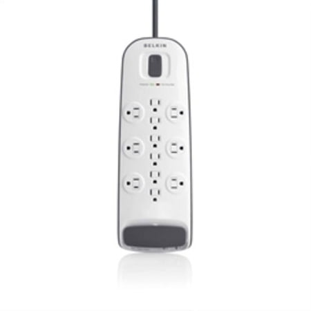 UPC: 0722868758168 | Belkin 12-outlet Surge Protector with 8 ft Power Cord with Cable/Satellite and Telephone Protection – surge protector – 1.875 kW