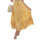 thumbnail image 1 of Falda larga estilo boho con dobladillo asimétrico y estampado floral fluido para mujer, L, 1 of 5
