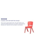 thumbnail image 5 of Flash Furniture 4 Pack Red Plastic Stackable School Chair with 15.5'' Seat Height, 5 of 13