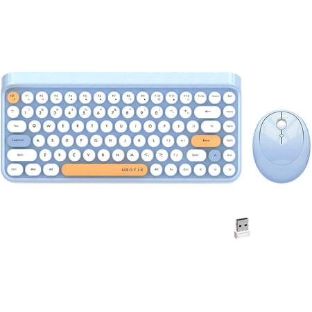 UBOTIE 84Keys Colorful Wireless Mini Compact Retro Typewriter Design Laptop Keyboards with 2.4GHz USB Nano price history on PriceWatchPro