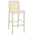 thumbnail image 6 of SAFAVIEH Benicio 42" Rattan Bar Stool, White Body/Natural Back Rest, Set of 2, 6 of 13