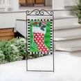 thumbnail image 2 of Evergreen Garden Flag PatternedChristmas Stocking Applique Double Sided Indoor Outdoor Decor 18" x 12.5", 2 of 4