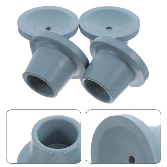 FONDOTIN 4Pcs Grey Rubber Shower Chair Leg Caps Replacement Feet for Bath Stool Safety