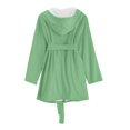 thumbnail image 6 of Long Sleeve Robe for Women Fluffy Loungewear Oversized Hooded Women's Robes Bath Womens Bathrobe Army Green, 6 of 9