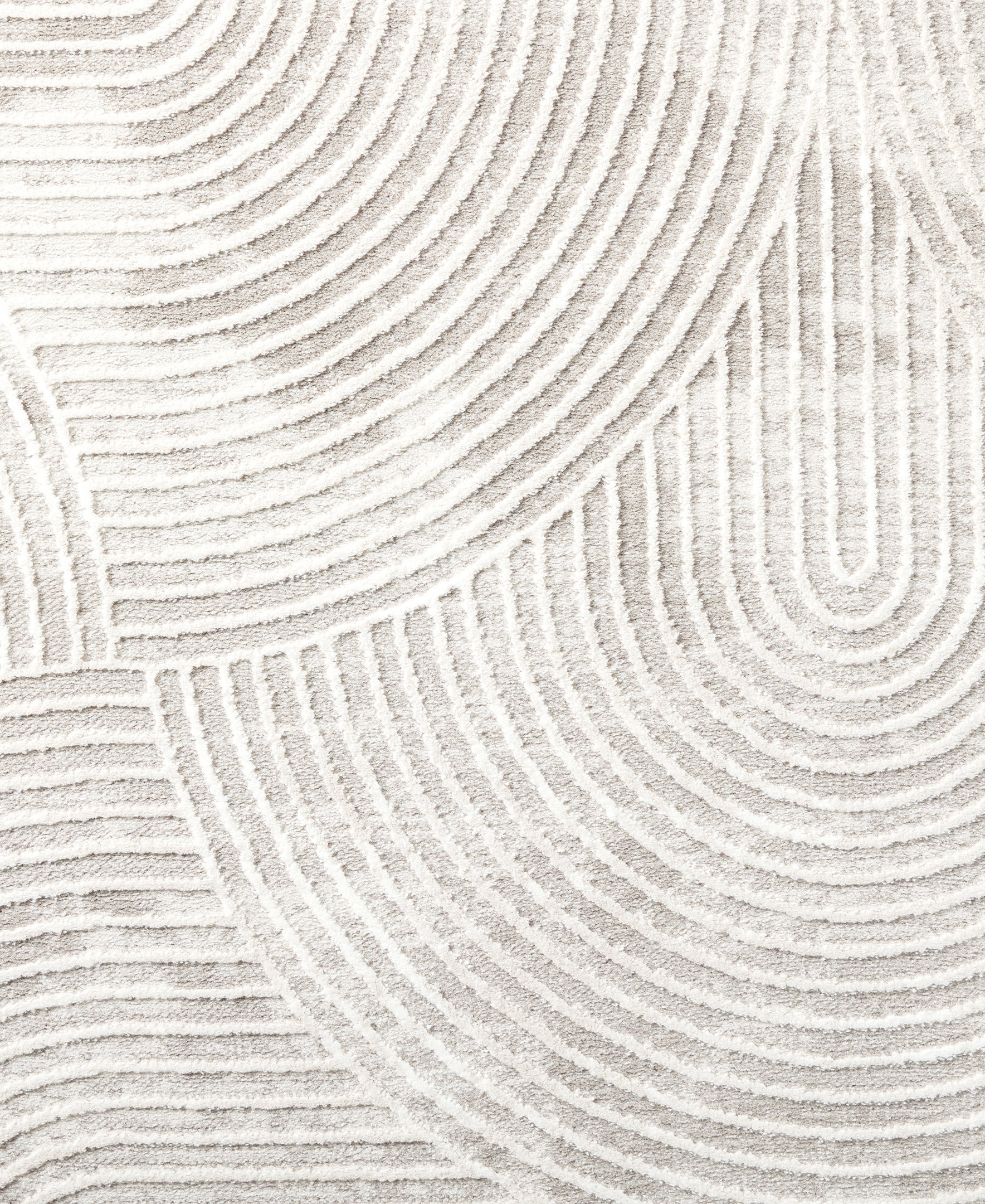 TOWN & COUNTRY LUXE Maya Soft Arches Neutral Indoor Area Rug with High-Low Texture, Ivory/Greige, 5'2"x7'2"