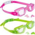 thumbnail image 1 of Kids Swim Goggles, Pack of 2 Swimming Goggles for Children Teens, Anti-Fog Anti-UV Youth Swim Glasses Leak Proof for Age4-16, 1 of 4