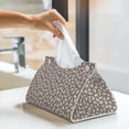 thumbnail image 5 of Goofa Cute Rabbit Pattern Triangle Square Tissue Box Cover, Modern PVC Leathe Facial Paper Holder,Decorative Holder/Organizer for Bathroom Vanity Countertop, 5 of 9