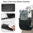 thumbnail image 6 of Linkidea Oversized Sunglasses Pouch, Large Frame Glasses Pouch for Sunglass, Eyeglasses Travel Bag Compatible with RB Double Bridge Round/Drifter Square/Aviator (Black), 6 of 7