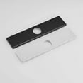 thumbnail image 4 of BWE Faucet Cover Sink Hole Deck plate 10 Inch for 1 or 3 Hole Black Bathroom or Kitchen Sink Faucet Oversized Escutcheon Plate Vessel Vanity Basin Sink Stainless Steel Plate Square Modern, 4 of 6