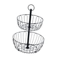 thumbnail image 2 of Soporte de Cesta de 2 Niveles, Frutero Multiusos, Estante de Almacenamiento de Pan de 45cm de Altura, Cesta de Alambre de Metal para Encimera, Despens, 2 of 9