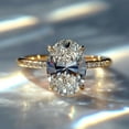 thumbnail image 2 of Cora Jewellery 1.75CT Oval Moissanite Solitaire Engagement Ring For Women , 14K Yellow Gold, 2 of 5