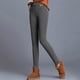 thumbnail image 3 of Gibobby pantalones cargo mujer Pantalones térmicos de invierno para mujer, informales, sólidos, cálidos, elásticos, de cintura alta, capris térmicos, pantalones de entrenamiento (Gris, XXL), 3 of 5