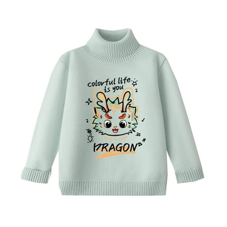 

Toddler Sweater Children s Sweater With Thickening 2024 Dragon New Year Clothing For Boys And Girls Autumn And Winter Red New Year Sweater Plus Size Sweater(Color:Green Size:13-14 Years)