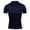 Navy, variant on CHUOU Men's Solid Color Zipper Fitness Short Sleeve Sport Tight T Shirt
