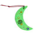 thumbnail image 4 of GlassOfVenice Murano Glass Moon Christmas Ornament - Green, 4 of 5