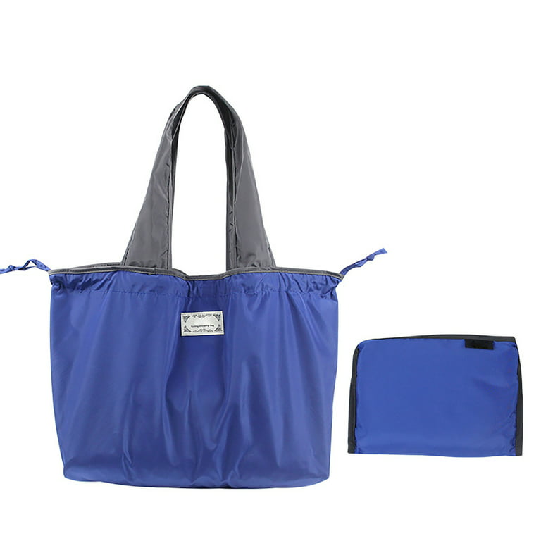 Visland Reusable Grocery Bags, Foldable Shopping Bags, Waterproof Machine Washable Tote Bags Large Capacity Shoulder Bag, Men's, Purple