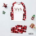 thumbnail image 2 of Odeerbi Christmas Pajamas for Family Holiday Long Sleeve Family Christmas Pajamas Matching Sets Dad Casual Printed Top with Bottom Outfits Home Wear Sleepwear Family Matching PJs Set Red, 2 of 8