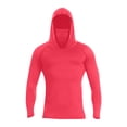 thumbnail image 2 of Domuza Sun Protection Fishing Shirts for Men UPF 50+ Long Sleeve Hoodie with Face Mask UV Rash Guard Hiking Shirt Red L, 2 of 4