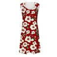 thumbnail image 4 of Ovzne Robes Grande Taille pour Femmes Rondes Robe d'Été Mode Femme Couleur Unie Poche Sans Manches Col en V Robe Maxi Grande Taille Imprimée Liquidation, 4 of 5