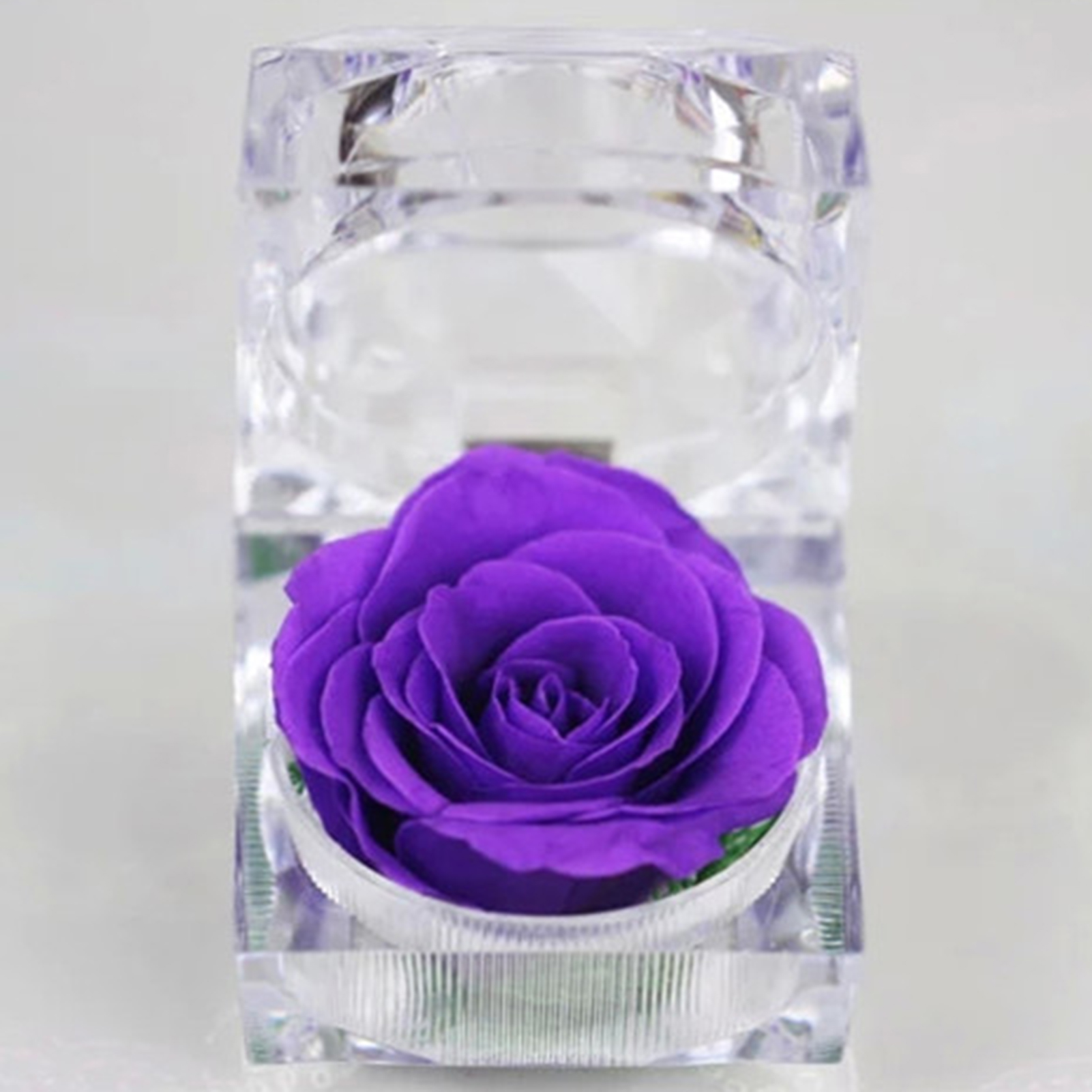 Skys Romantic Ring Box Handmade Plastic Nice-looking Forever Rose Jewelry  Box for Anniversary 