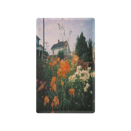 IAUYY Retardant PC Material Unused Outlet Cover Switch Plate Covers Easy DIY Installation with Screws Light Switch Cover Plate Orange and White Flowers