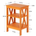 thumbnail image 7 of VECELO Nightstand End Table with 3-tier Storage Shelf for Living Room/Bedroom/Office, Orange, 7 of 7
