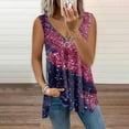 thumbnail image 1 of Hauts de Sortie pour Femmes Été Décontracté Sans Manches Blouse Col en V Hauts T-Shirt Gilet pour Femmes Débardeurs pour Femmes en Liquidation, 1 of 5