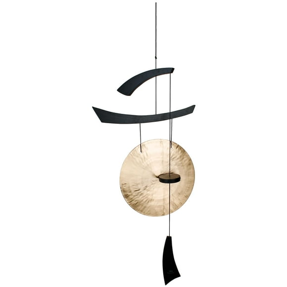 Woodstock Wind Chimes for Outside, Outdoor Decor, Patio and Garden Decor for Outside, Front Porch Decor Wind Gong Style Wind Chimes (50") Emperor Gong Large Black Gifts (EGCLB)