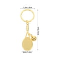 thumbnail image 2 of Minkissy Zinc Alloy Golden Tennis Racket Keychain Stylish Sports Accessory for Tennis Lovers and Players, 2 of 6