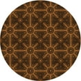 thumbnail image 1 of Ahgly Company Machine Washable Indoor Round Transitional Mahogany Brown Area Rugs, 7' Round, 1 of 7