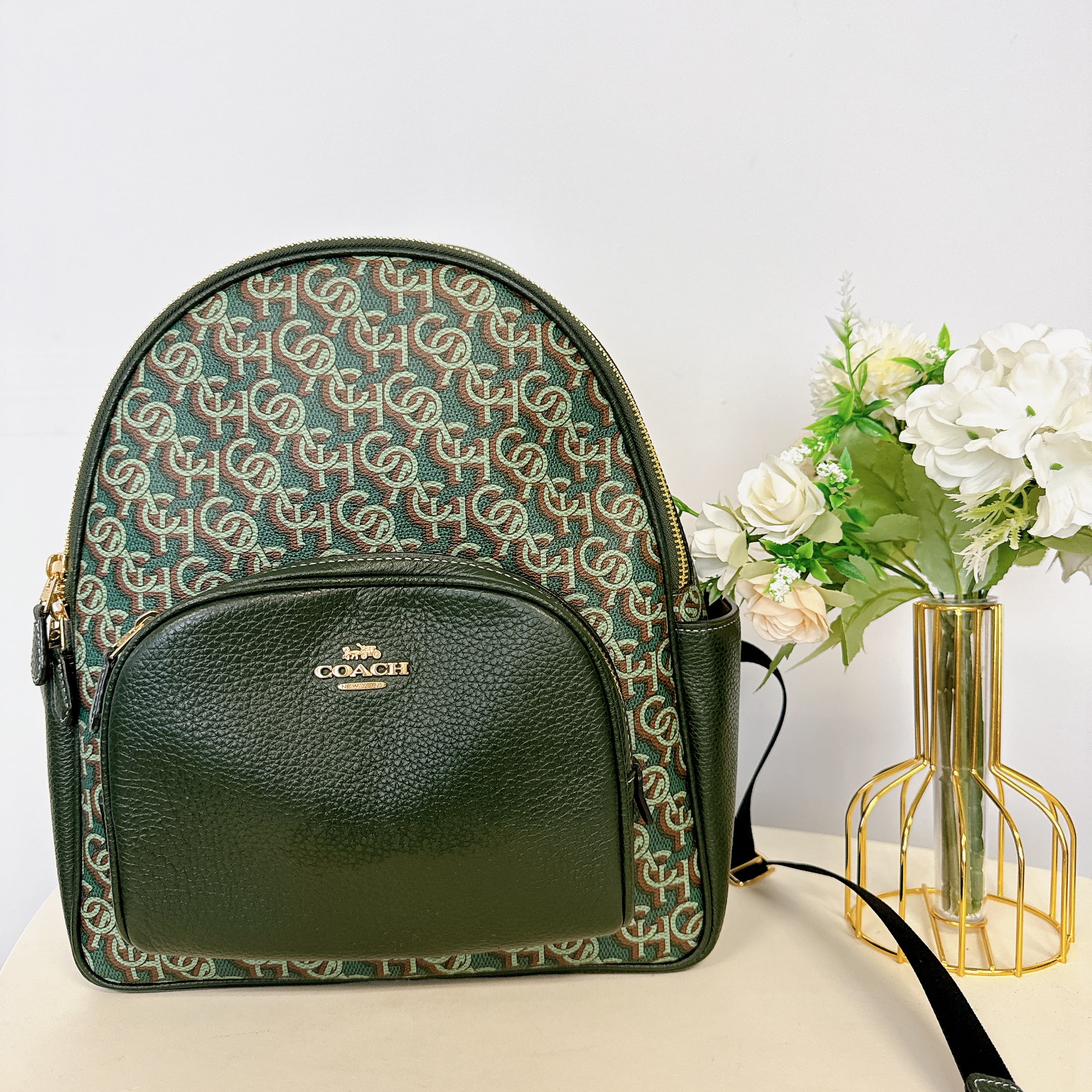 Coach Mini Court Backpack with Multiple Pockets and Adjustable Straps in IM/ BLACK - Walmart.com Coach Mini Court Backpack with Multiple Pockets and Adjustable Straps in IM/ BLACK - Walmart.com