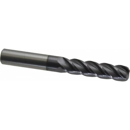 

Accupro 1/2 Diam 4 Flute Single End Solid Carbide 1/8 Corner Radius End Mill AlTiN 4 OAL 2 LOC 1/2 Shank Diam 40° Helix RH Cut RH Flute Centercutting