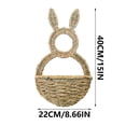 thumbnail image 2 of Easter Bunny Hanging Wall Basket, Decorative Bunny Basket for Bouquet Arrangement, Easter Decorations Outdoor, Lightweight Easter Basket for Home Wall Porch & Holiday Decor, Wood, 15*8.66in, 2 of 9