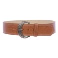 thumbnail image 1 of Womens Wide 2 1/4 " Stitching Edged Plain High Waist Leather Belt, 1 of 4