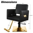 thumbnail image 4 of Baasha Professional Pink and Gold Salon Chair, Comfortable Beauty Salon Chair with Shiny Gold Accents, Upgrade Hydraulic Pump, Stain-Resistant Hair Stylist Chair, Weight Capacity up to 330 lbs, 4 of 7