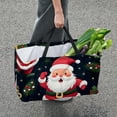 thumbnail image 7 of Santa Claus Large Foldable Oxford Cloth Storage Bin Shopping Basket Shopping Bag Grocery Bags, 7 of 7