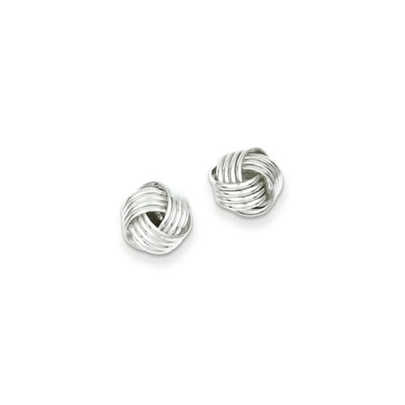Black Bow Jewelry Company 10mm Ridged Love Knot Earrings In 10mm Ridged Love Knot Earrings In Sterling Silver