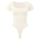 thumbnail image 4 of Body de mujer con cuello cuadrado y canalé - Ropa de yoga sin espalda, material de poliéster, diseño sexy para la playa/vacaciones, tallas S-L (detalles de busto/longitud), 4 of 5