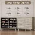 thumbnail image 2 of FANRAL 8 Drawers Dresser for Bedroom,Wood Modern Chest of Drawers with X-Shaped Sturdy Base,Gray Dresser, 2 of 7