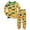 Yellow, variant on GobdXE Boys Dinosaur Print Pajama Set All Over Multi Dino Graphic Long Sleeve Crew Neck Top Pants Kids 2 Piece Sleepwear Outfit 3-4 Years,Yellow