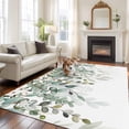 thumbnail image 2 of Sage Green Eucalyptus Area Rugs 5'x8', Washable Small Throw Rugs for Classroom Bedroom, Spring Floral Botanical Watercolor Indoor Outdoor Rug Non-Slip Low Pile Carpet Runner Reversible Floor Mats, 2 of 8